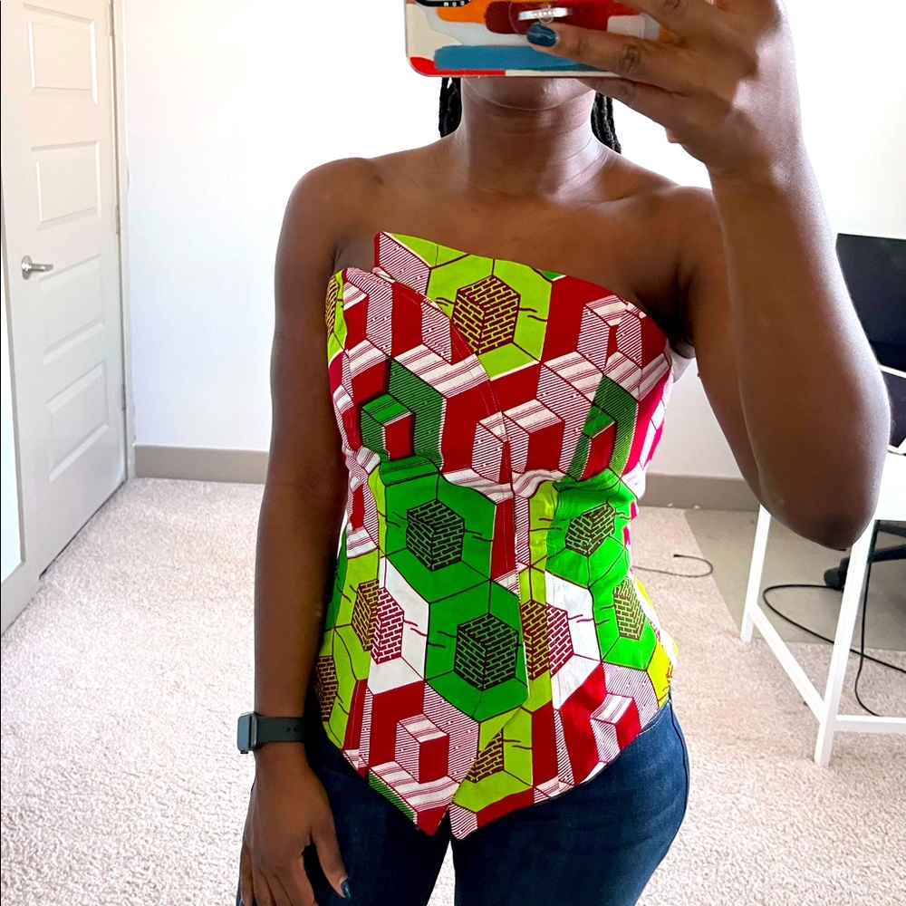 African Fabric tube top